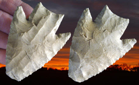 Cast of a Lowe point found on the Lowe Ranch, Belize.