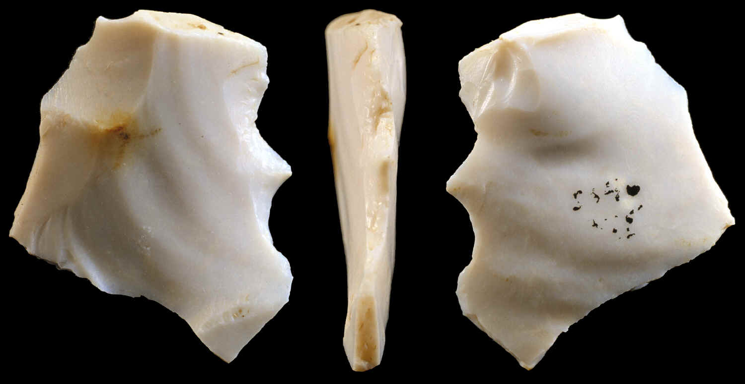 Graver from the Bostrom Clovis site, 3 views.