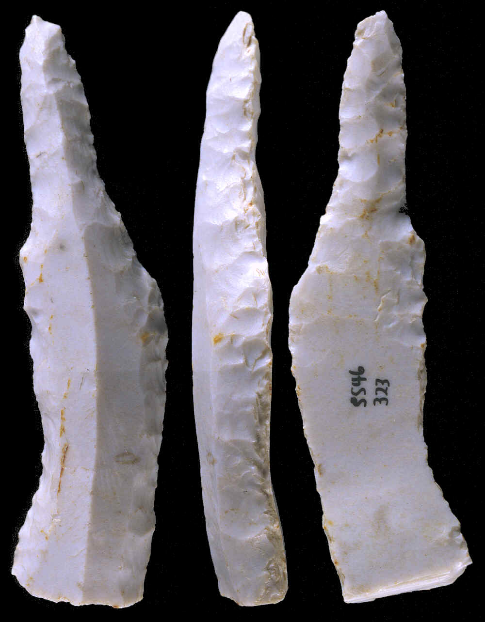 Clovis perforator and side-scraper from the Bostrom site.