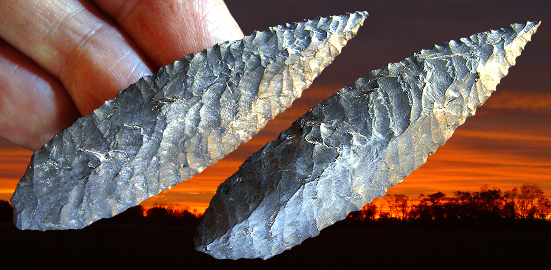 Cast of a Cascade point from the Demoss burial site.
