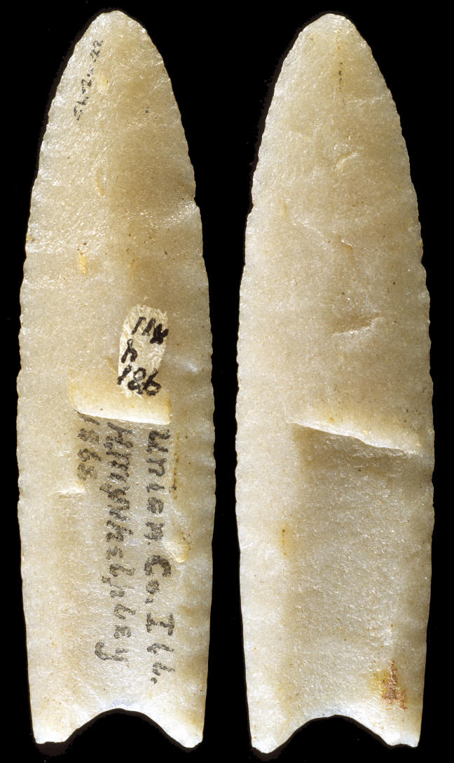 Clovis point from Union County, Illinois.