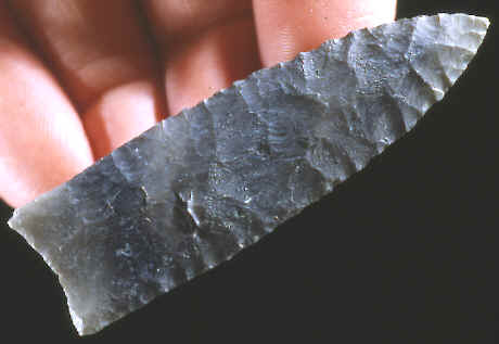 Cast of a Domebo site Clovis point.