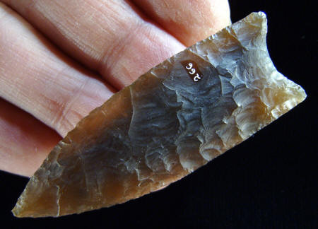 Cast of a Goshen point from the Mill Iron site.