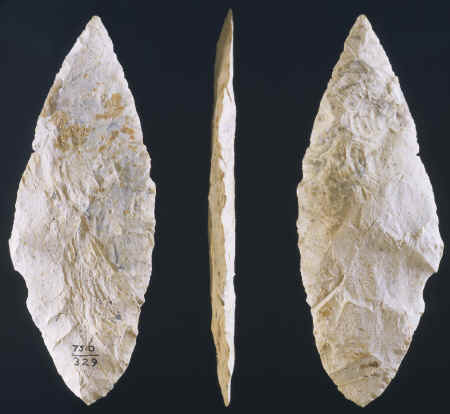Solutrean biface from the site of Le Ruth.