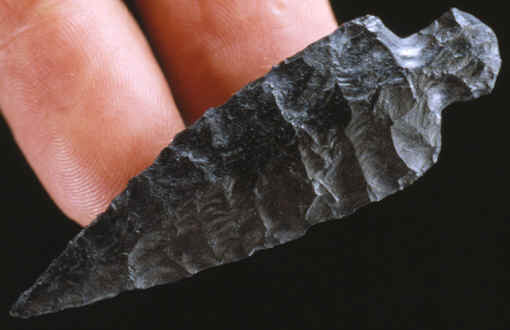 Projectile point from the Ushki I site---Siberia.