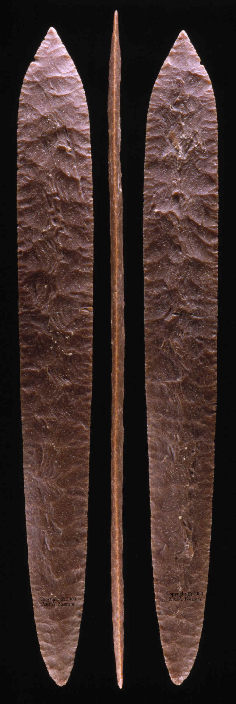 Large 24" Aztec biface triple exposed.