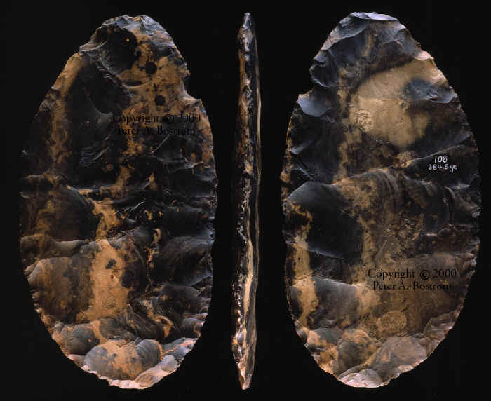 Large biface core from Fenn cache.