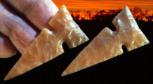 Cast of "Perry Parker" double-notched Cahokia "gem" point.