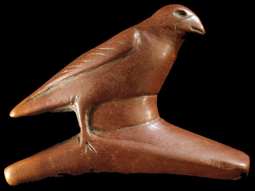Bird effigy Hopewell catlinite pipe from Illinois.