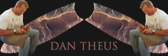 Dan Theus flintknapping, abstract image.