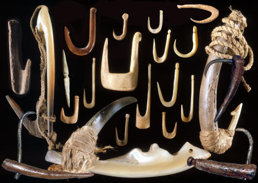 21 fishooks from North America & 1 from Pacific.