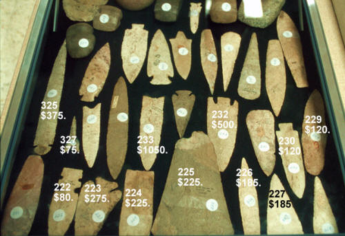 Frame of artifacts in the Franke auction.