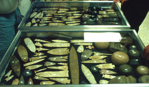 Frame of artifacts at the Franke auction.