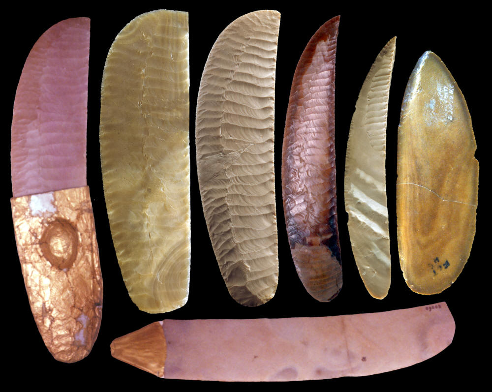 Gerzean knives from the Predynastic Period in Egypt.