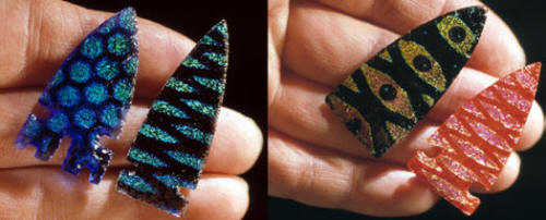 Glass points made by James Howell.