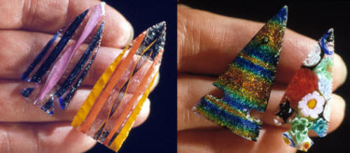 Glass points made by James Howell.