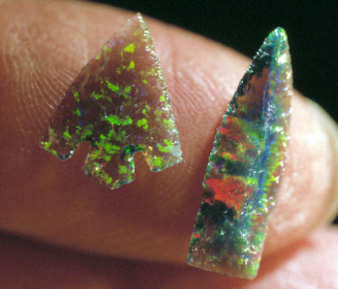 Miniature Gilson opal points by James Howell.