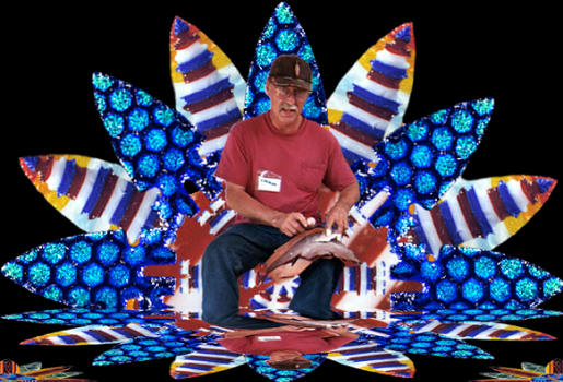 James Howell & some of his glass points.