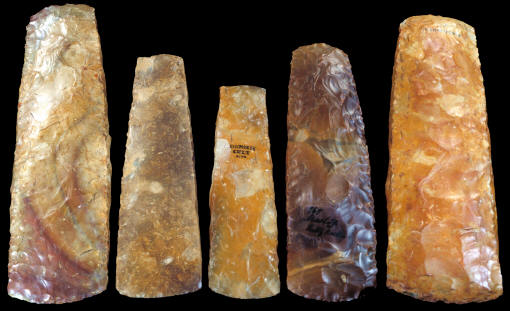 Neolithic period axes from northern Europe.
