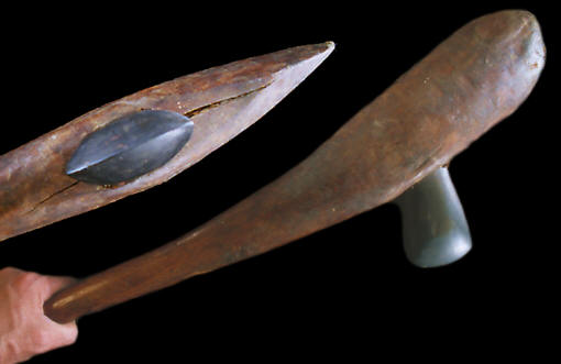Hafted axe from Arian Jaya.