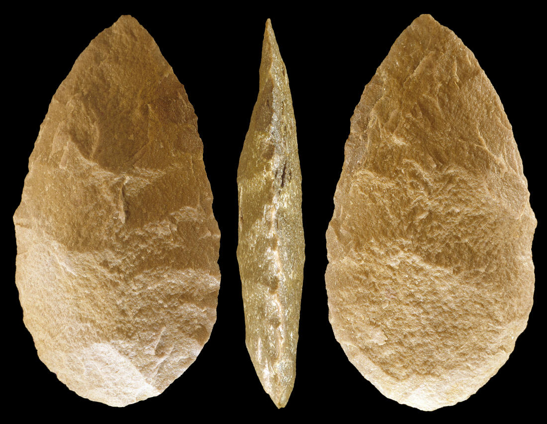 Large oval Acheulean handaxe from Kalambo Falls site.