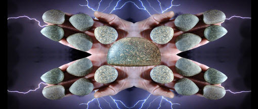 Abstract image of hemispheres.