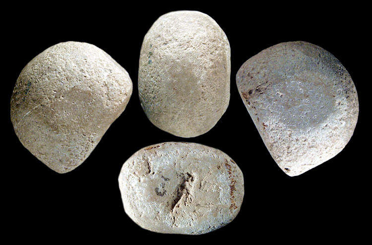 Hemisphere made from a pebble.