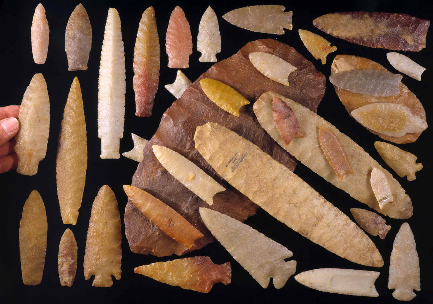 Artifacts made of Hixton Silcified Sandstone.