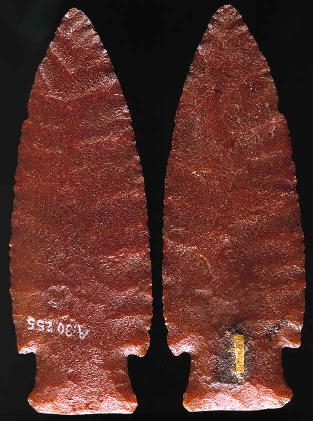 Hardin Barbed point made of rare red color of Hixton.