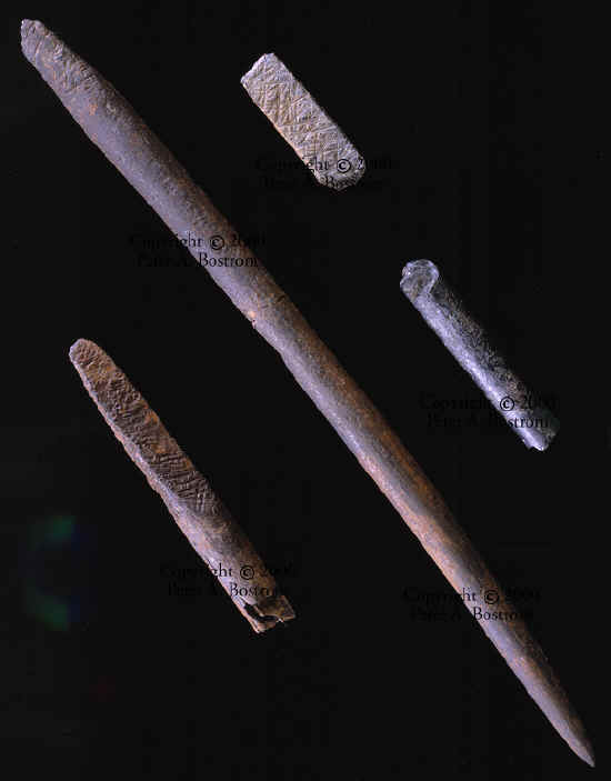 Clovis ivory spear points from Florida River.