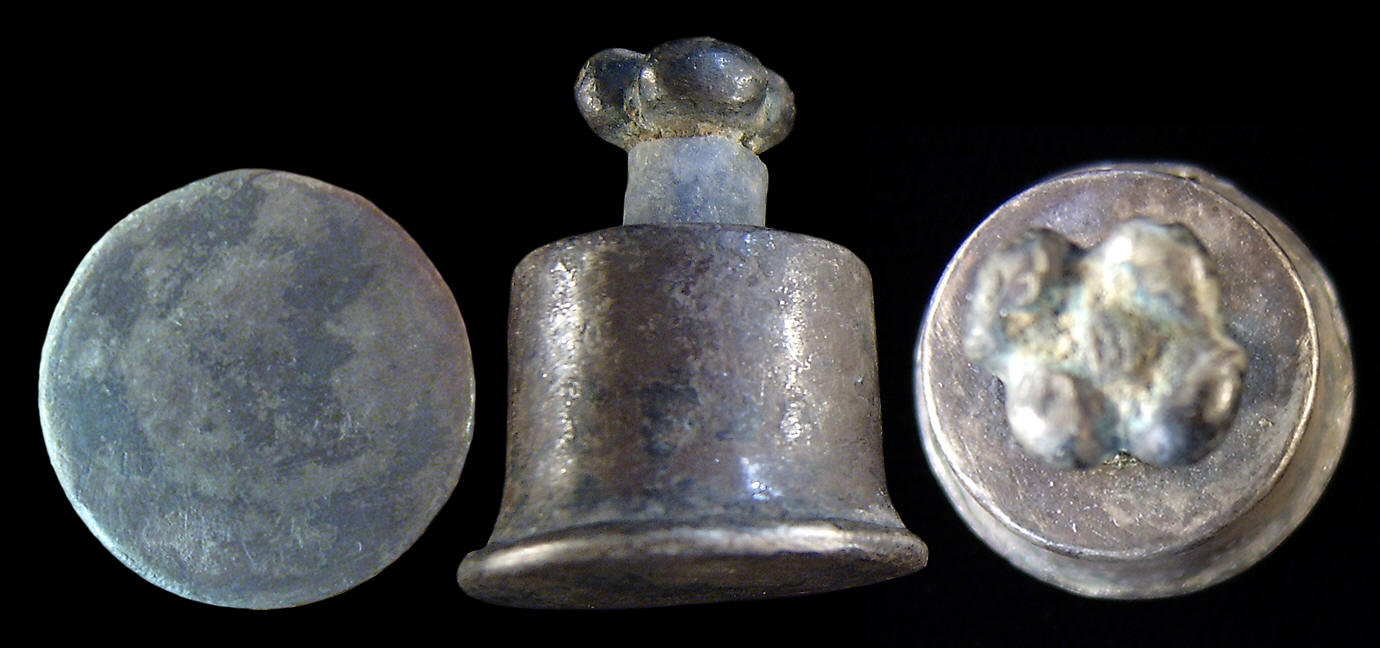 Silver labret, Moche culture Peru.