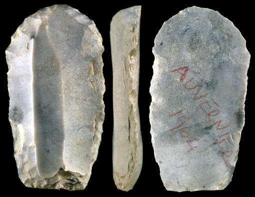 End-scraper from lake dweller site in Switzerland.