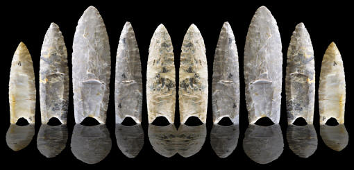 Fluted points from the Lamb site.