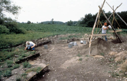 Excavation in progress on the Lamb site.