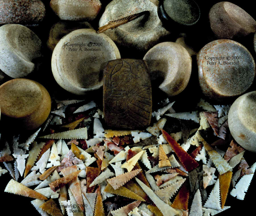 Cahokia Birdman Tablet, Discoidals, Harpoon and Cahokia points.