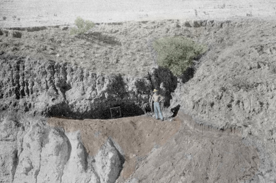 The first excavation area on the Lindenmeier site.