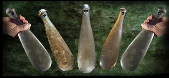 Maori stone fighting "clubs."