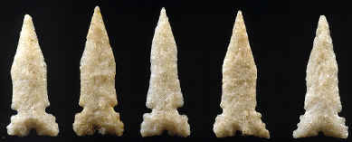 Quartz arrow points from mound 72.