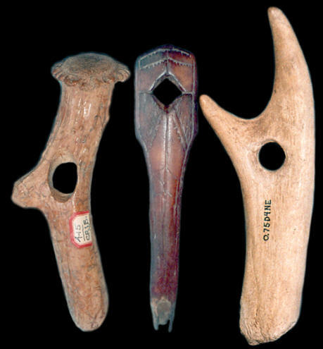 Pierced staffs from Indiana, Alaska and Ohio.