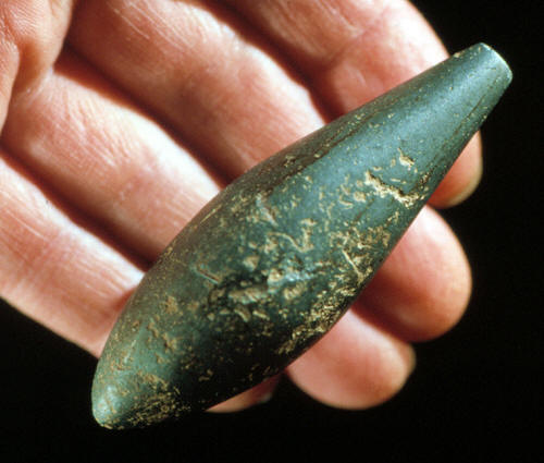 A hematite plummet without a groove.