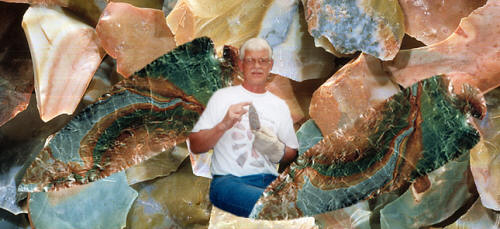 Abstract image of Roy Miller and Flint Ridge flint.