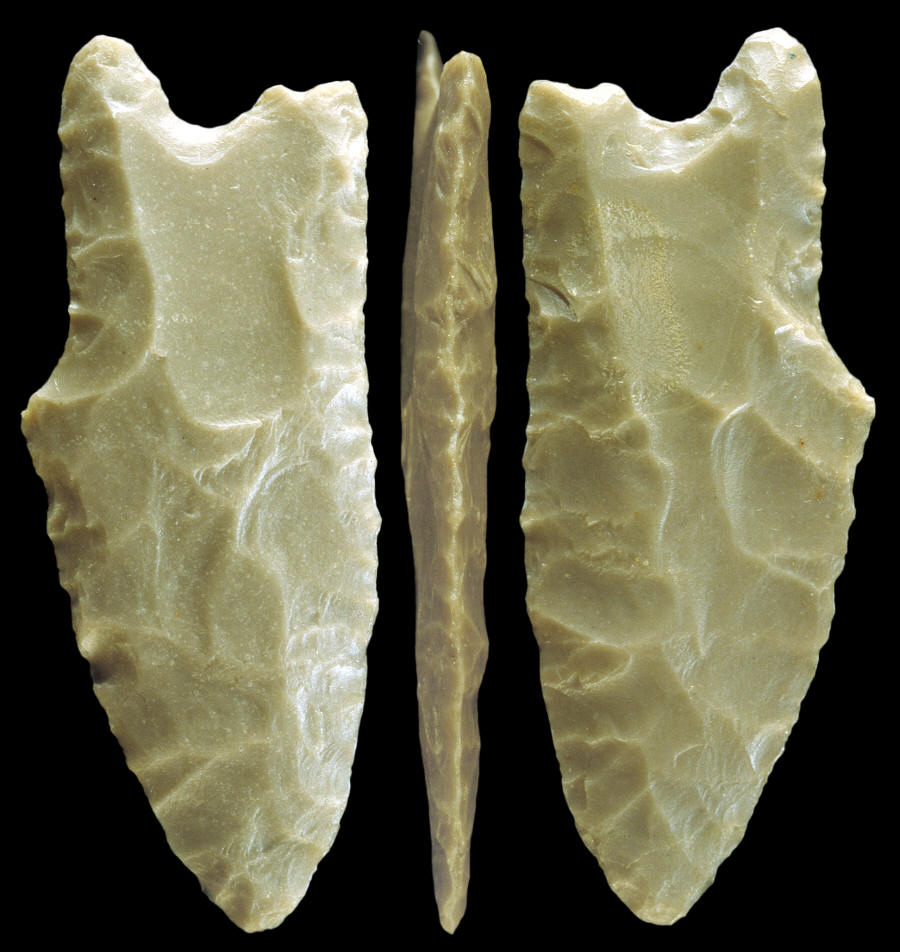 Cast of a type II Sandia point from Sandia Cave.