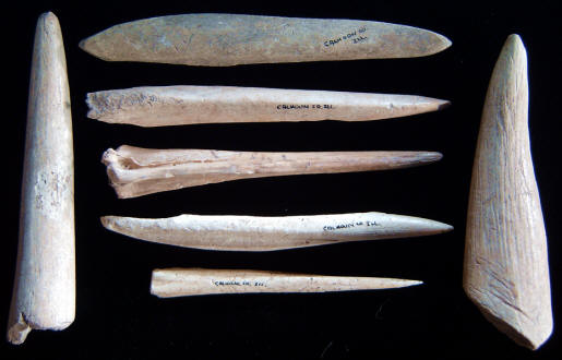 Bone awls & barbed antler points found on Snyders site.
