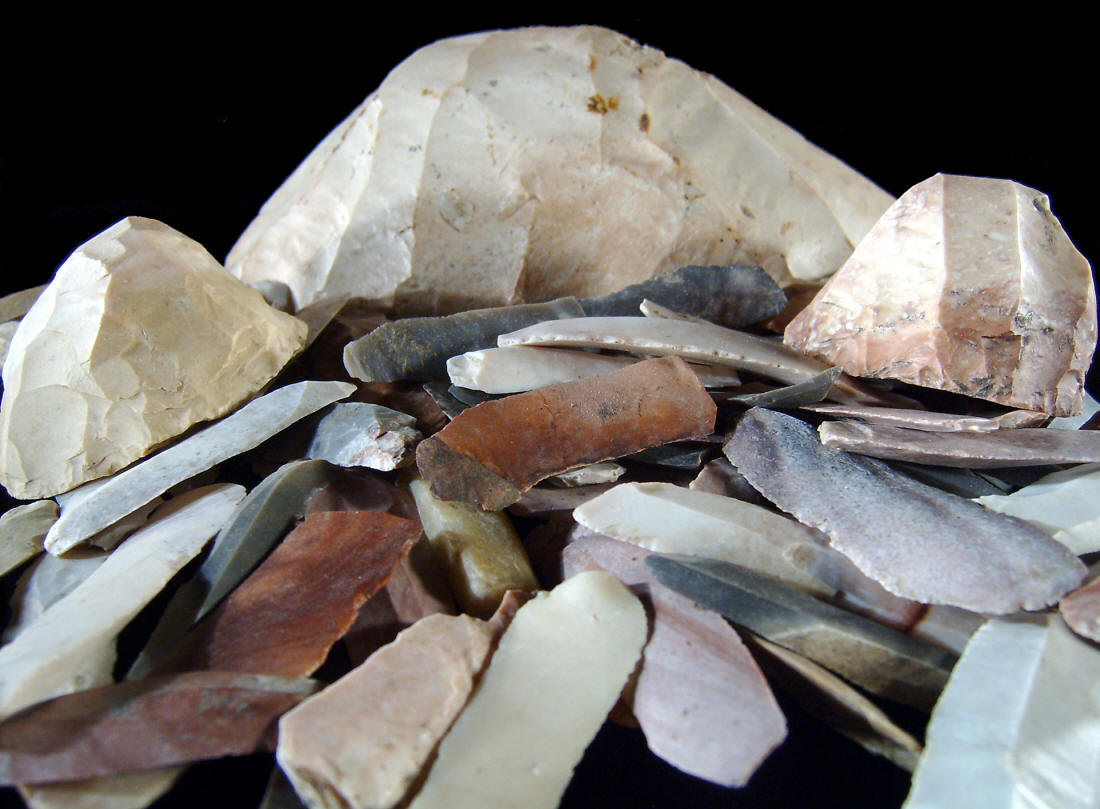 Hopewell cores and Lamellar blades.