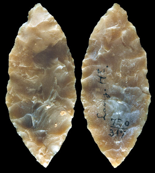 Solutrean Laurel-Leaf point from France.