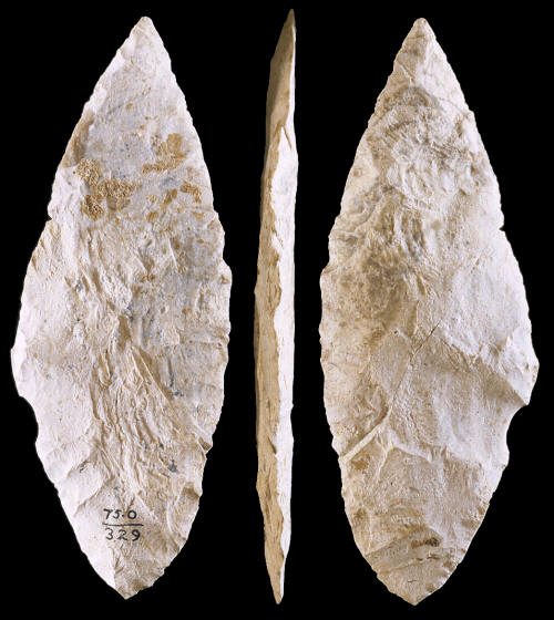 Solutrean Laurel-Leaf point from France.