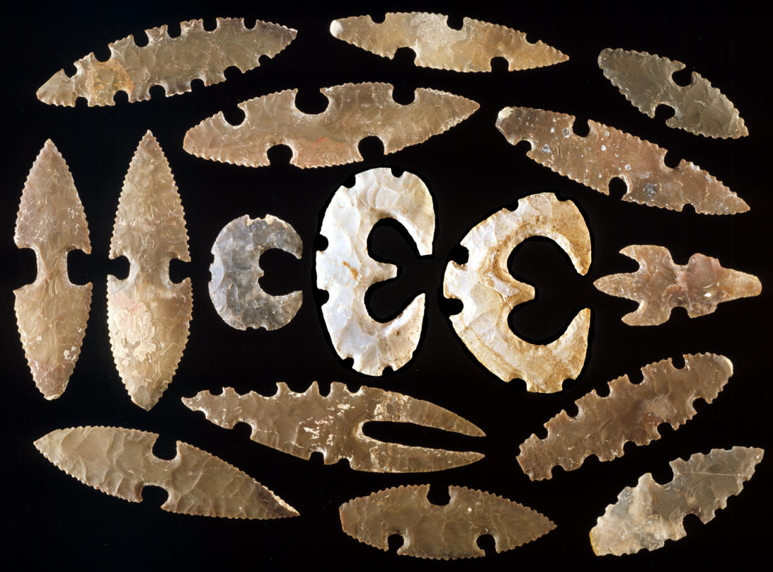 16 examples of Mayan eccentrics.