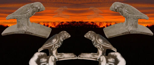 Abstract image of Tremper Hopewell pipes.