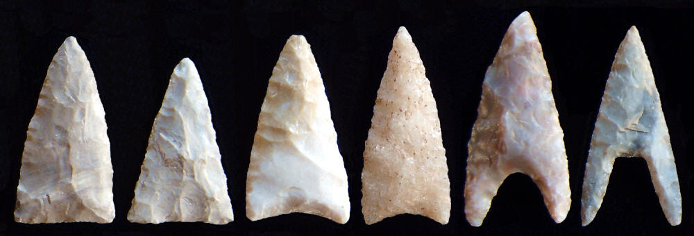 Six triangular points from six different countries.