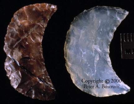 Two Clovis cresents from Wyoming.